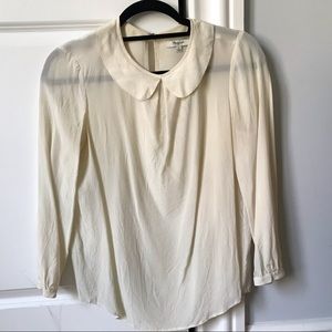 Madewell Silk Blouse with Peter Pan Collar